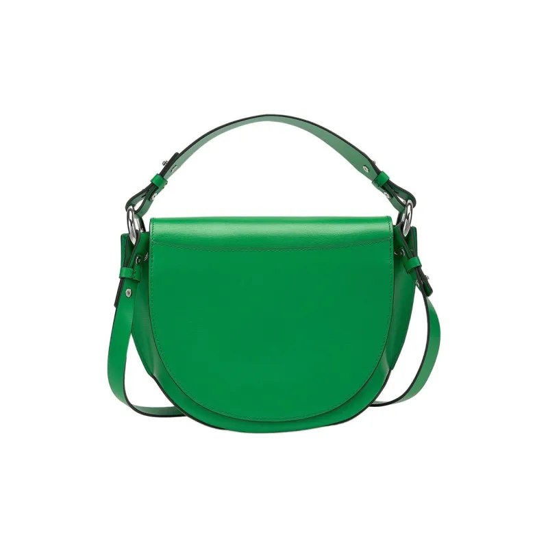 GANNI Leather Saddle Bag Shoulder Bag Crossbody Bag Handbag Women's Green-2