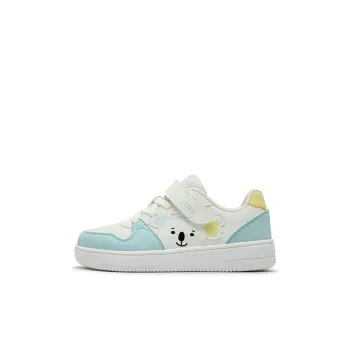XTEP Non slip Support Low Top Kids' Skateboarding Shoes Sail White Foam Blue 2 Kids'