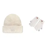 White Hat+Ecru Gloves