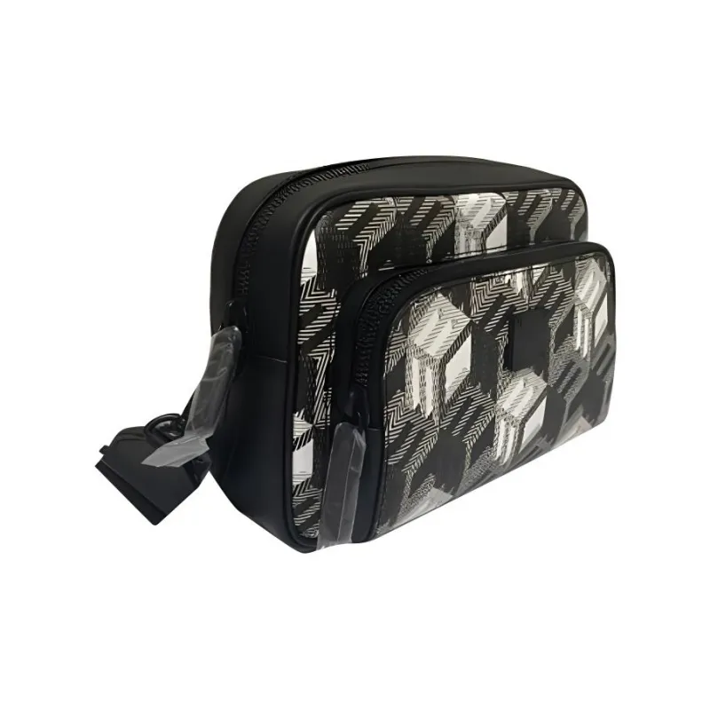 MCM Klassik VisetosVintage Monogram Coated Canvas Shoulder Bag, Crossbody Bag Small Size Unisex Black-5