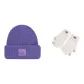 Purple Hat+Ecru Gloves