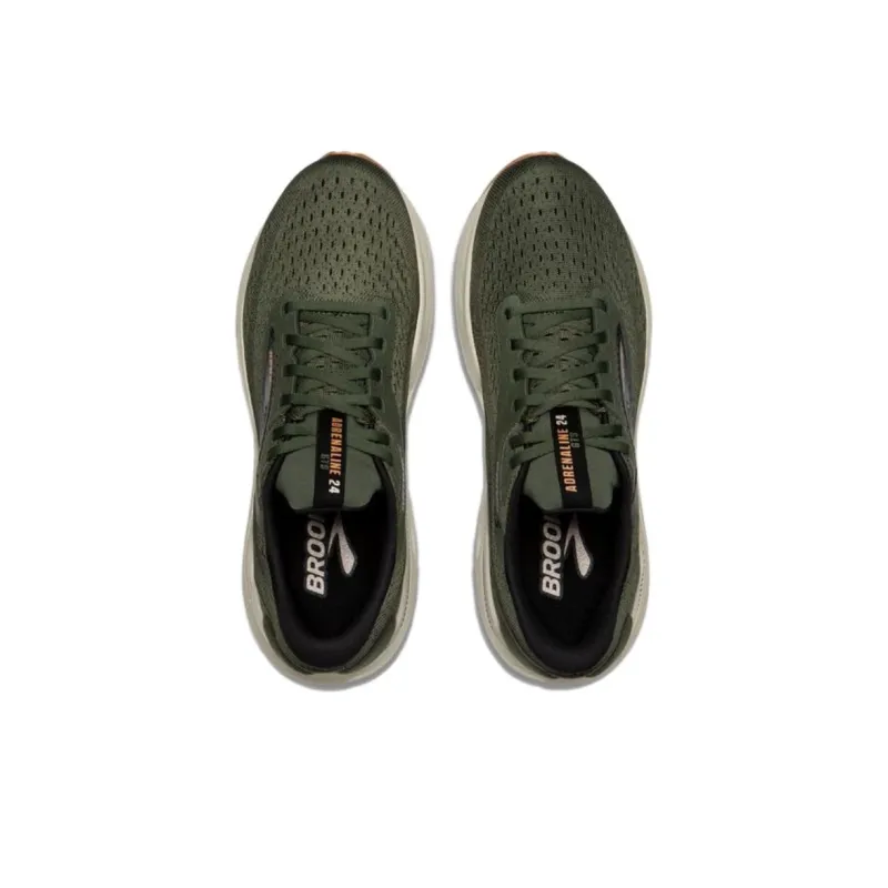 Brooks Anti Slip Wear Resistant Low Top Running Shoes Men's Dark Green-3