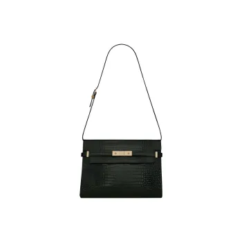 SAINT LAURENT MANHATTAN Leather Crossbody Bags Shoulder Bags Women's Dark Green