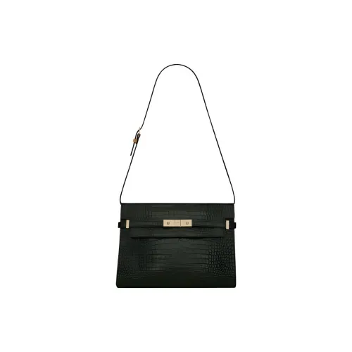 SAINT LAURENT MANHATTAN Leather Crossbody Bags Shoulder Bags Women's Dark Green