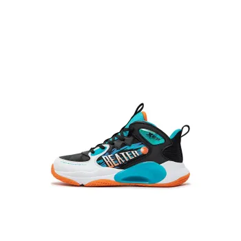 XTEP Anti Slip Wear Resistant High Top Children's Basketball Shoes Black Tejiao White Smart Blue Kids'