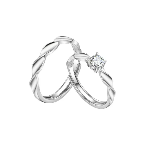 DAISY BEAUTY S999 Fine Silver Couple Rings Unisex