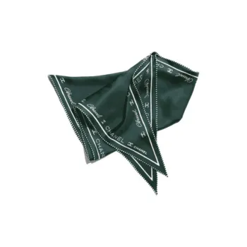 CHANEL Silk Twill Shawls Women's Dark Green