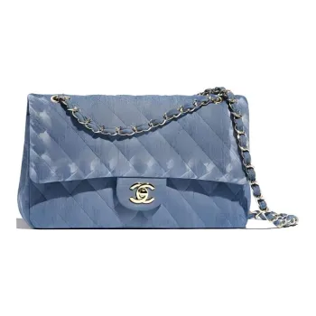 CHANEL Classic Flap CF Denim Flap Bag, Chain Bag, Crossbody Bag, Shoulder Bag Women's Denim Blue