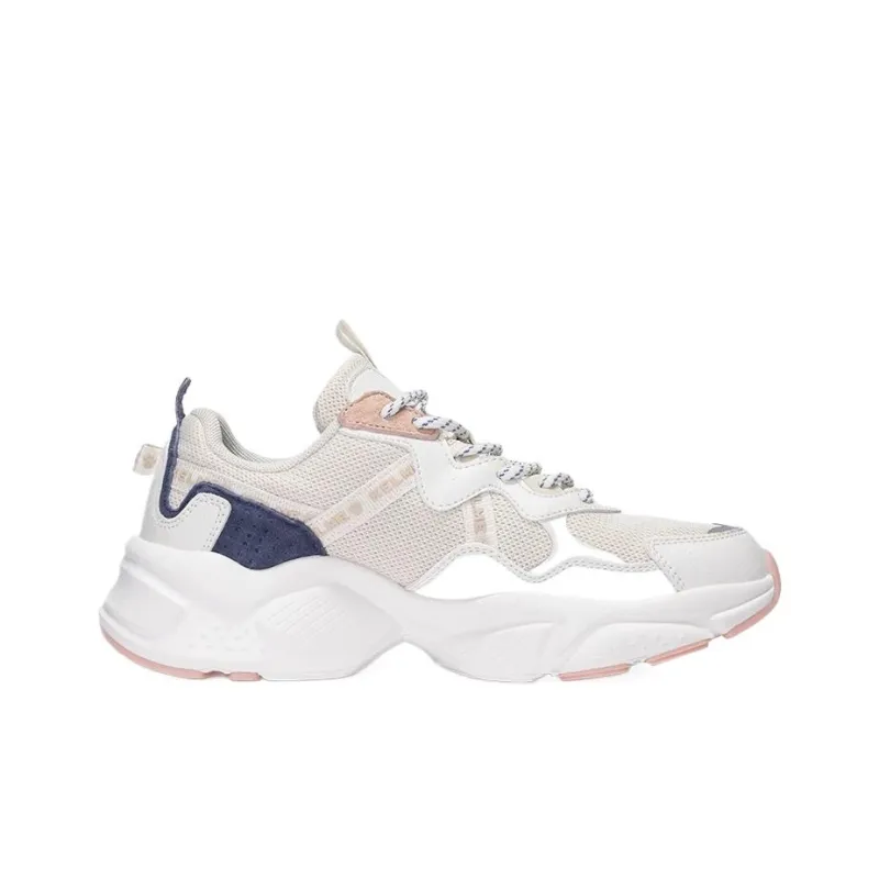 KELME Anti-Slip And Wear-Resistant Breathable Low-Top Chunky Sneakers Women's White Pink-1