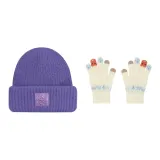 Purple Hat+Beige Glove