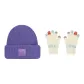Purple Hat+Beige Glove
