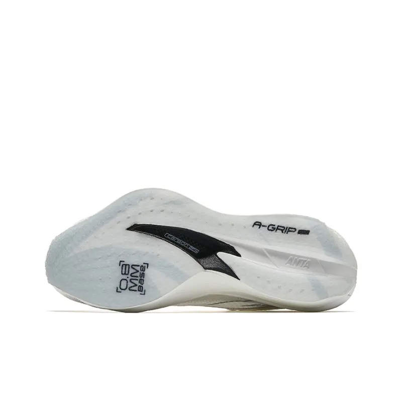 Anta C202 6.0 PRO Anti-Slip Wear-Resistant Low-Top Marathon Running Shoes Men's White Gray-4