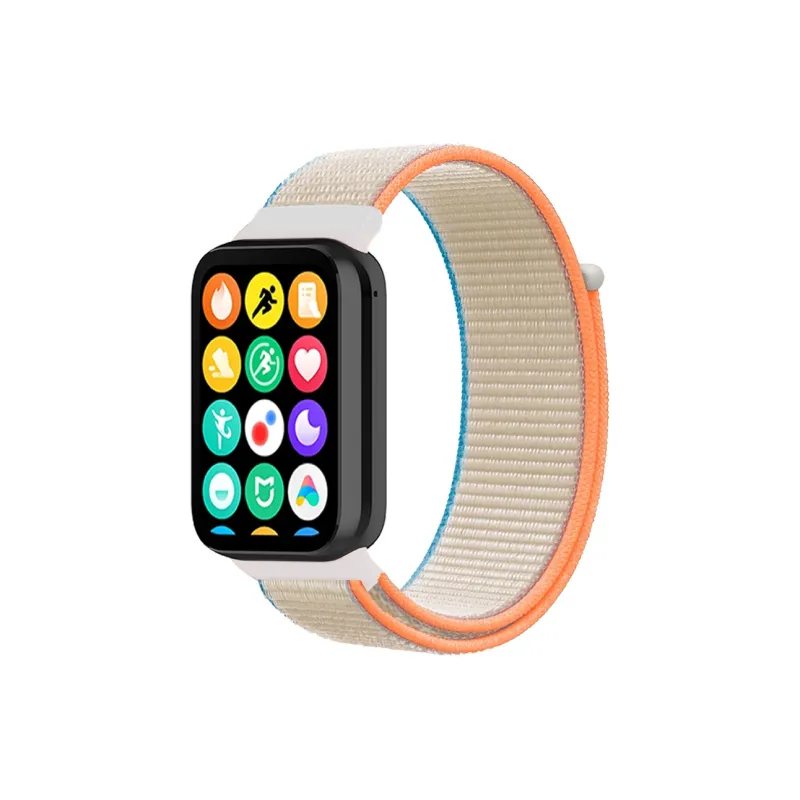MSSM Watch Band Xiaomi Red Beige Compatibility Woven Material-1