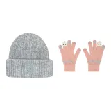 Gray Cap+Pink Glove