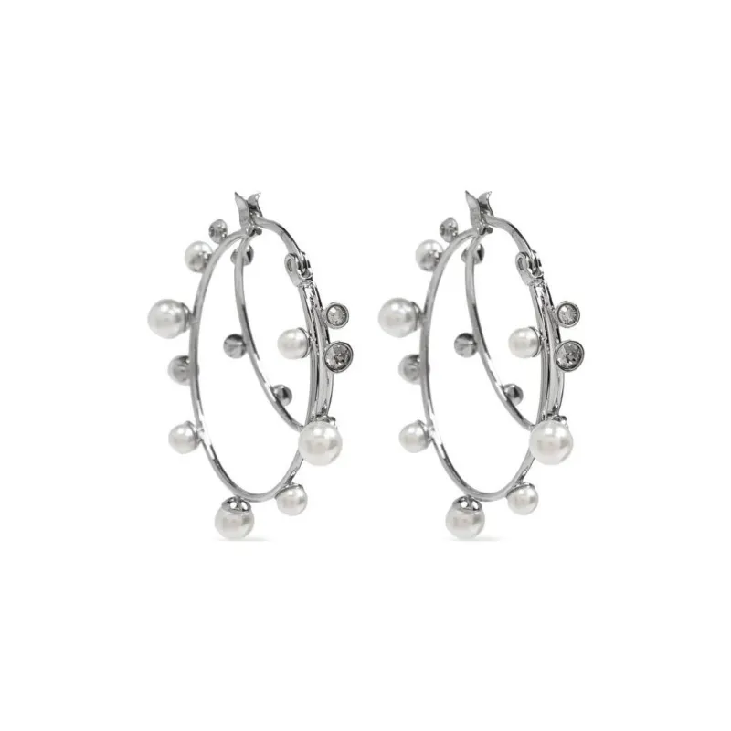 TORY BURCH Pearl embellished Hoop Earrings-1