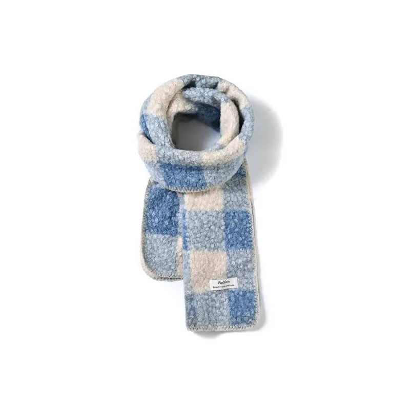 BANDICOOT Polyester Knit Scarves Unisex Grass Green Gray-5