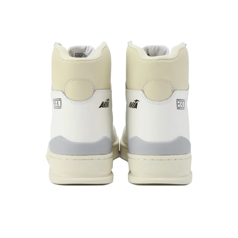 AVIA 830 Series Wear-Resistant High-Top Vintage Basketball Shoes Men's White-4