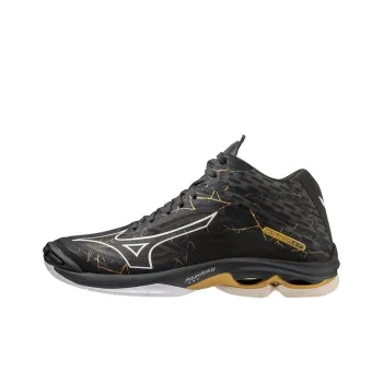 Mizuno Wave Lightning Z7 Cushioning Wear-Resistant Mid-Top Training Shoes Unisex Black Yellow