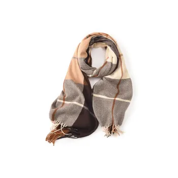 EEEENO Polyester Knit Scarves Unisex