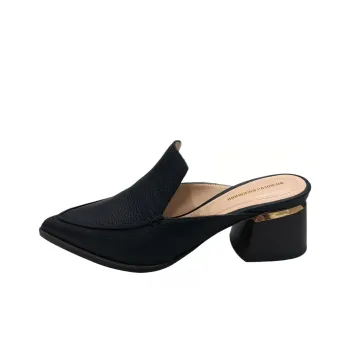 NICHOLAS KIRKWOOD Closed Toe Slippers With Chunky Heel Women's Black