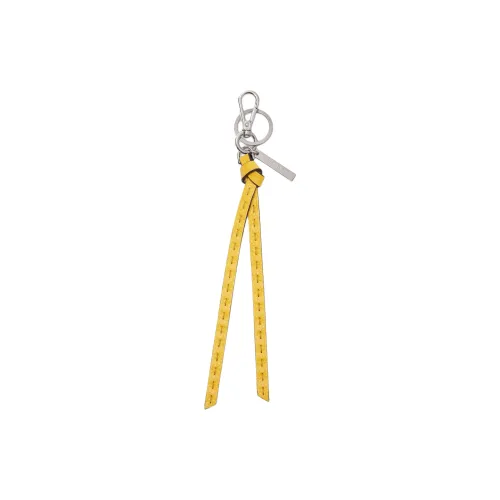 FENDI Calfskin Keychains Men's Yellow