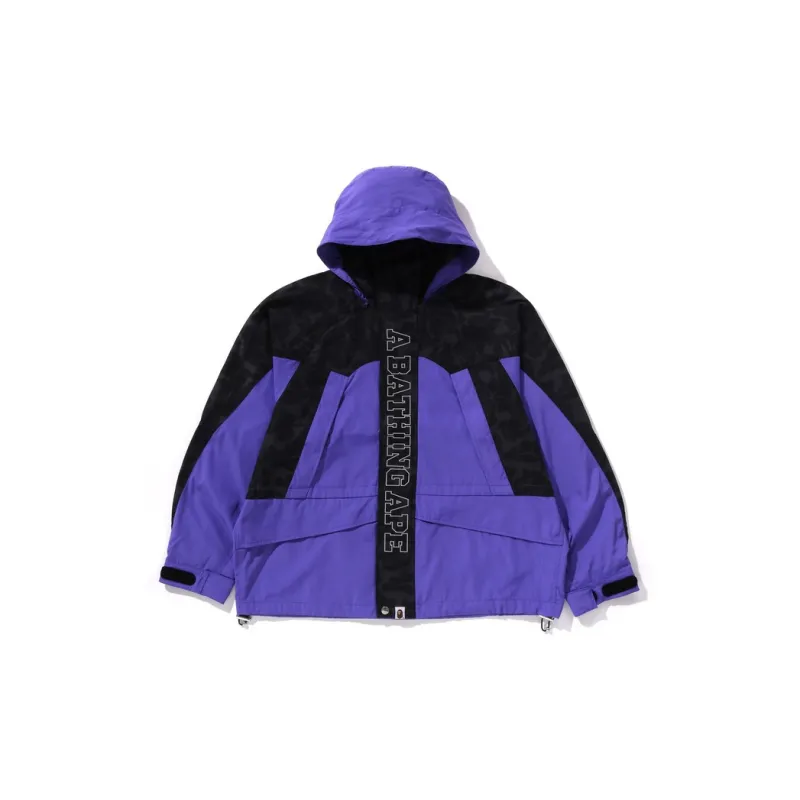 A BATHING APE Camo Panel Snowboard Jacket-1