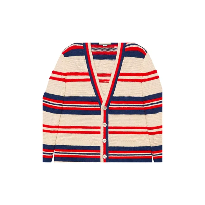 GUCCI Cotton Wool Cardigan With Appliqué-4