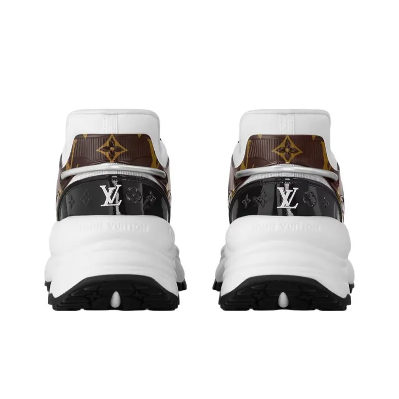 LOUIS VUITTON Run 55 Low-Top Casual Shoes Women's Brown-4
