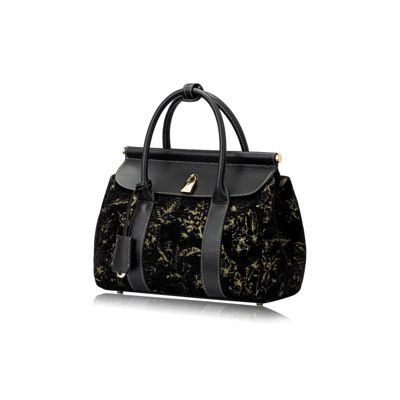 Roberta Di Camerino Handbags Elegant Black Gold-1