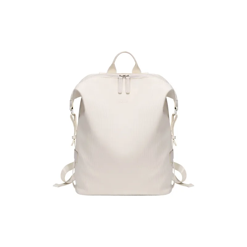POLO Fabric Backpack Large Size Women's Black/White-6