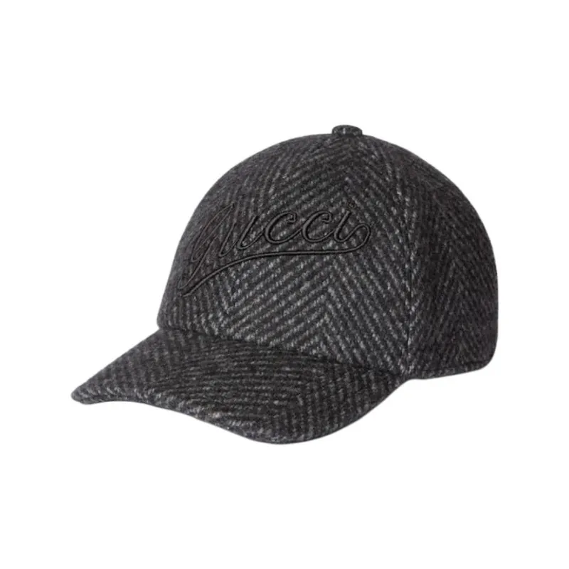 GUCCI Wool, Cotton Baseball Caps Unisex Gray-0