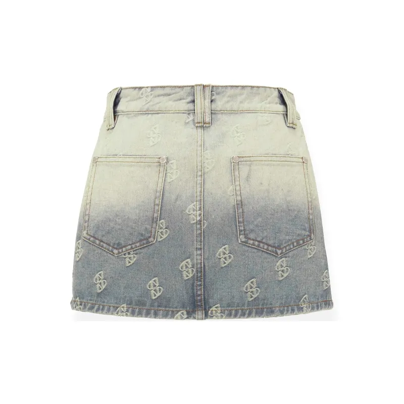 NAWS Denim Short Skirts Women's Mint Green-1