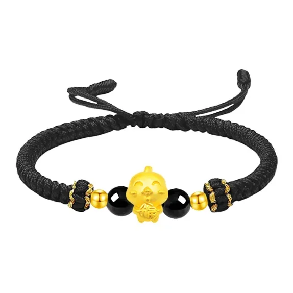 Lao Feng Xiang Gold Bracelet Unisex-11