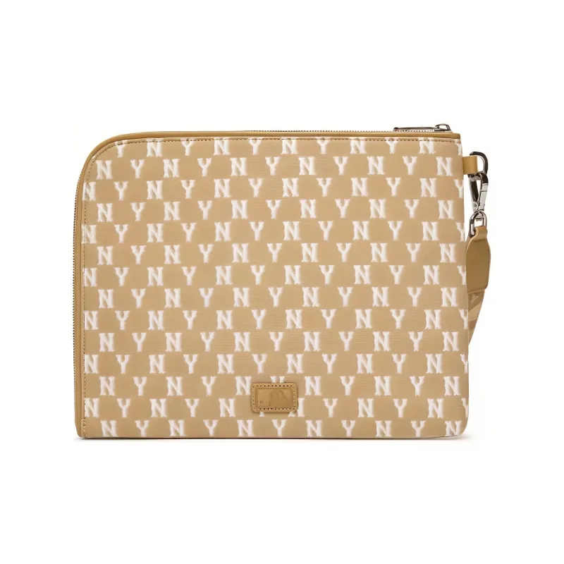 MLB Monogram Collection Polyester Wallets Clutches Regular Unisex Khaki-2