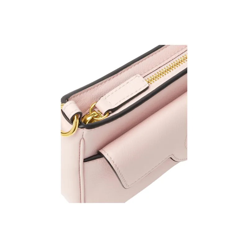 VERSACE La Medusa Calfskin Crossbody Bag, Shoulder Bag Mini Women's Light Pink Red-3