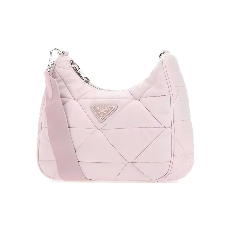 PRADA Nylon Fabric Shoulder Bag Crossbody Bag Women's Pink-3