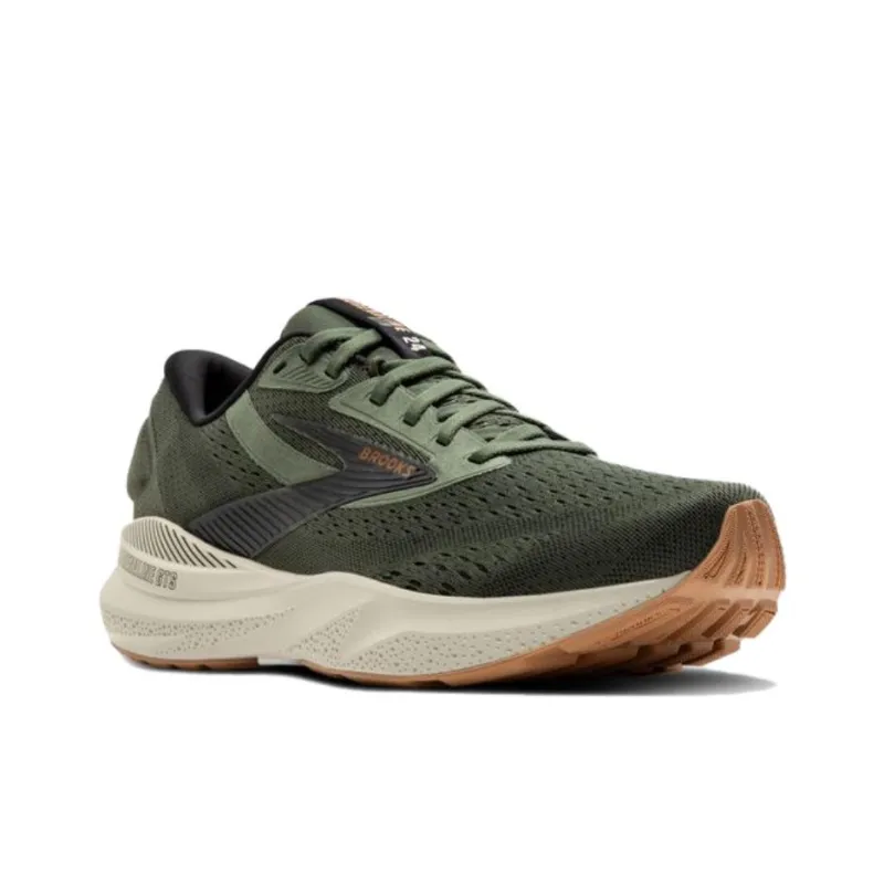 Brooks Anti Slip Wear Resistant Low Top Running Shoes Men's Dark Green-2