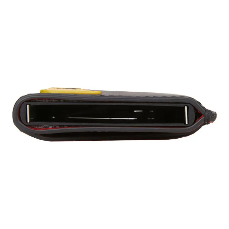 FENDI Leather Wallets Card Holders Unisex Black-2