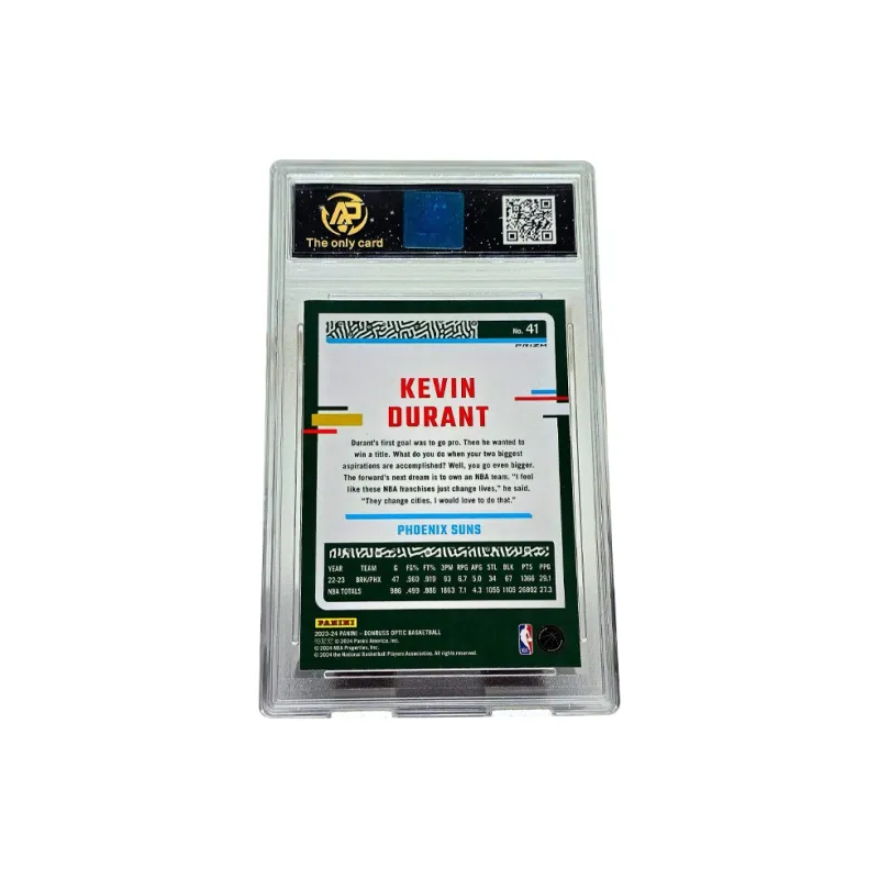 PANINI KD Player Card, Durex Collection, Pink Folded Full Screen Pulse, Multicolor Holographic Card Graded Cards 1 Pc-1