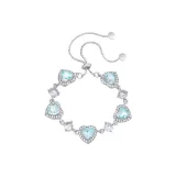 Blue Crystal Heart Bracelet