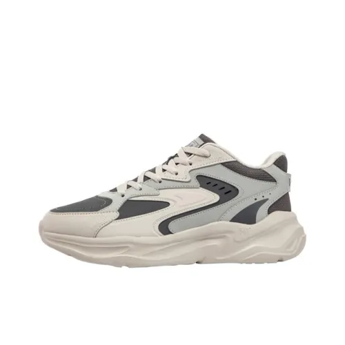 361° Kesar 2 Anti Slip Wear Resistant Mid Top Casual Shoes Men's Beige Gray