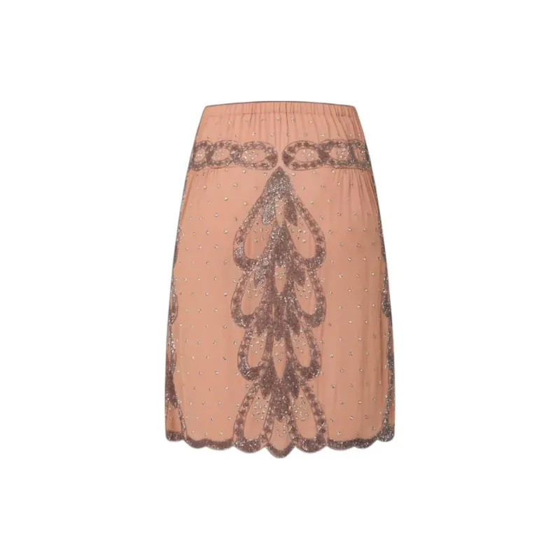 LOUIS VUITTON Casual Long Skirts Women's Pink-1