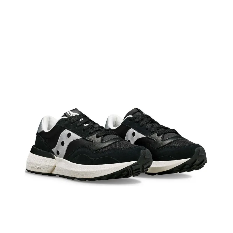Saucony Jazz Anti Slip Wear Resistant Low Top Casual Running Shoes Women's Black Silver-2
