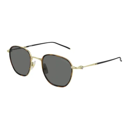 MONTBLANC Acetate Oval Sunglasses Men's Gold