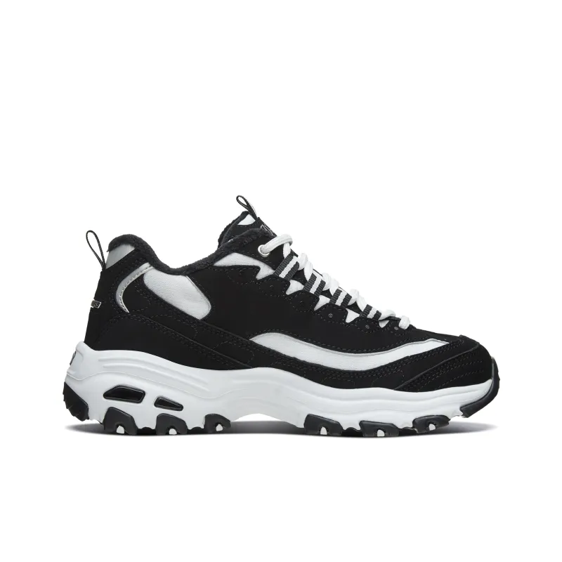 Skechers D'Lites 1.0 White/Black Women's-5