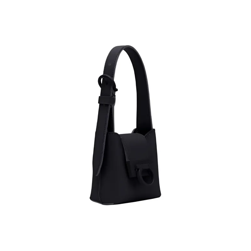 FERRAGAMO Trifolio Cow Leather Crossbody Bag, Shoulder Bag Mini Women's Black-1