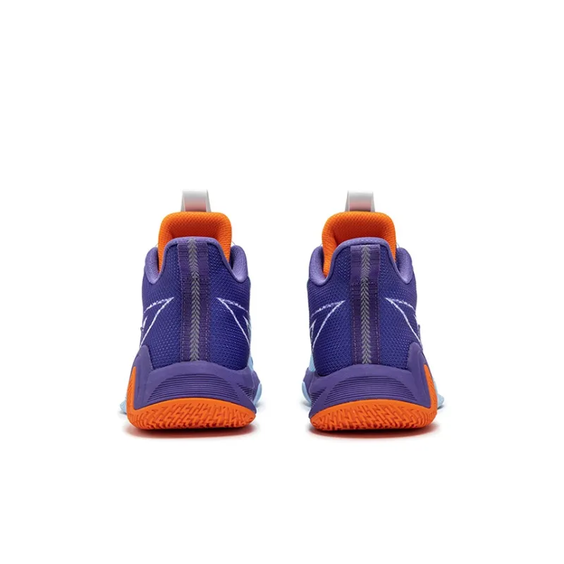 XTEP Anti Slip And Wear Resistant Support Children's Basketball Shoes Ultraviolet Aurora Blue Kids'-2
