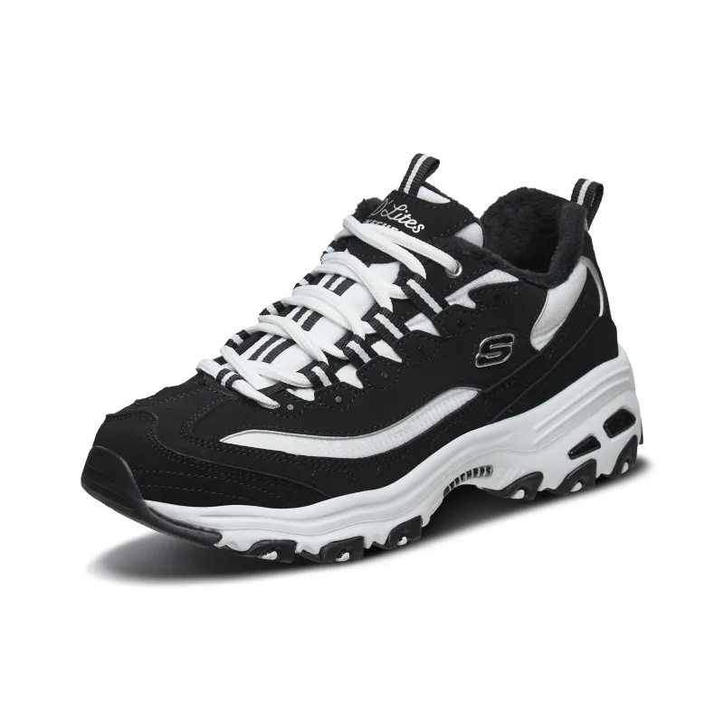 Skechers D'Lites 1.0 White/Black Women's-6