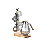 Gray Teapot+4 Cups+4 Cup Holder