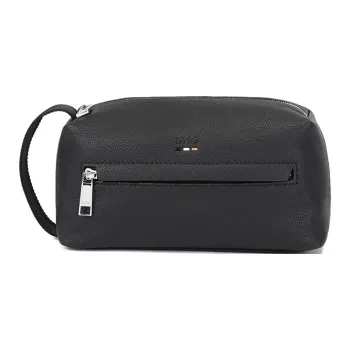 HUGO BOSS Logo Embossed Zipped Beauty Case